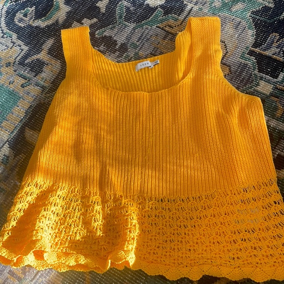 Lush Tops - Lush gold/yellow flowy knit tank